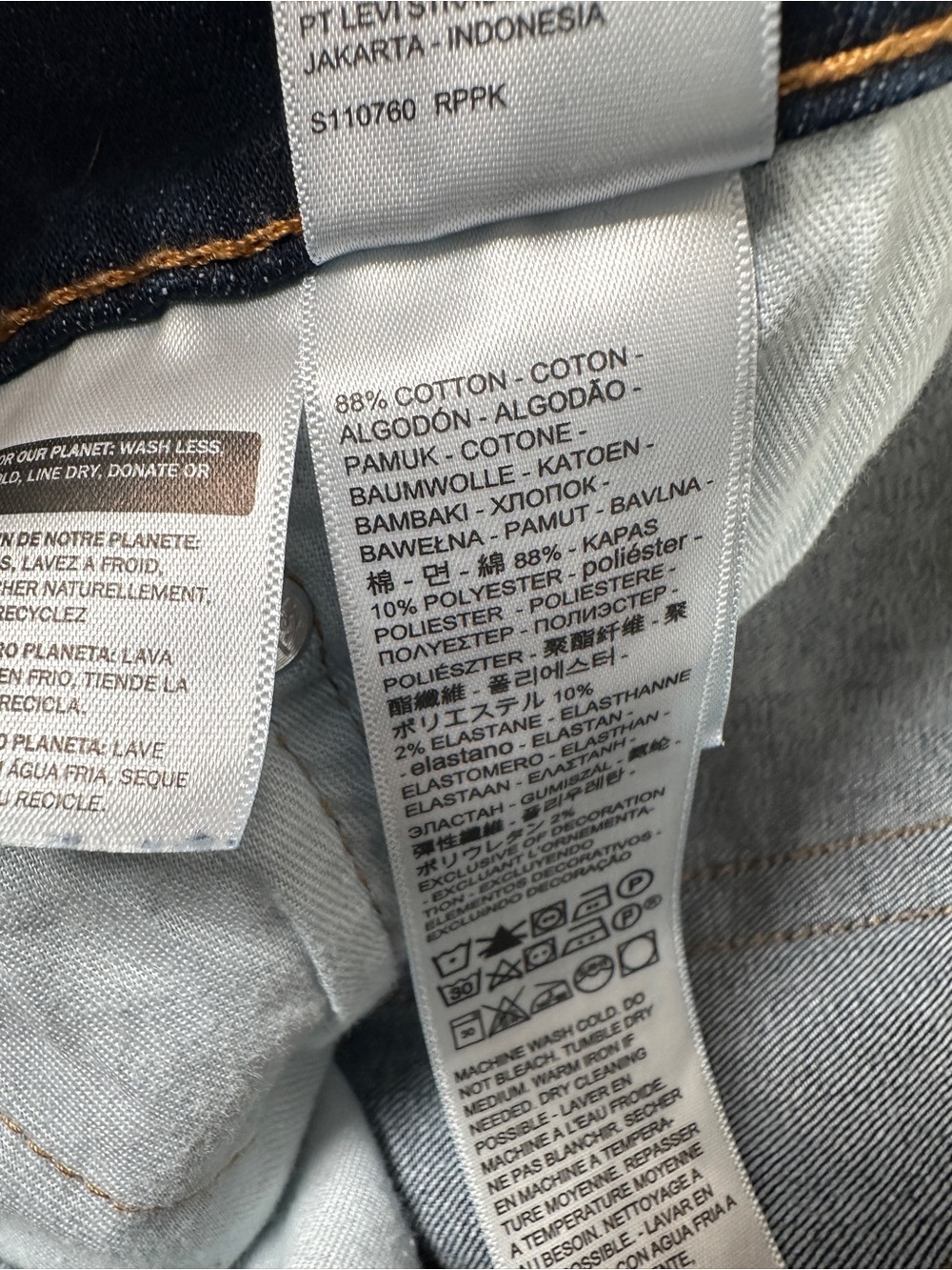 Levi’s 511 Slim Straight Leg Dark Wash Jeans W32 - Picture 9 of 10